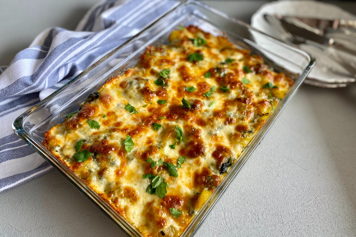 Ispanaklı Patates Graten – Spinazie Aardappelgratin